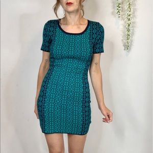 ROMEO + JULIET COUTURE bodycon dress teal 1832